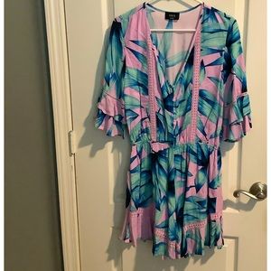 Vici Romper tropical print